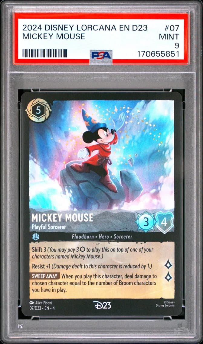 Mickey Mouse - Playful Sorcerer, PSA 9