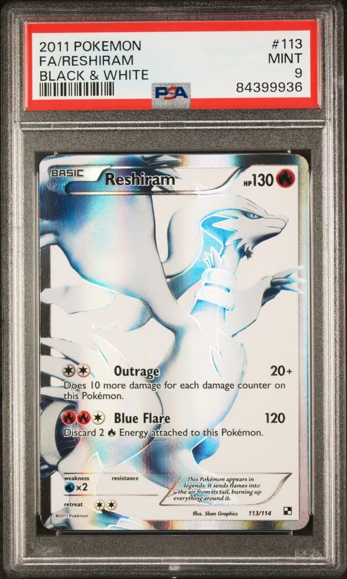 Full Art/Reshiram, PSA 9