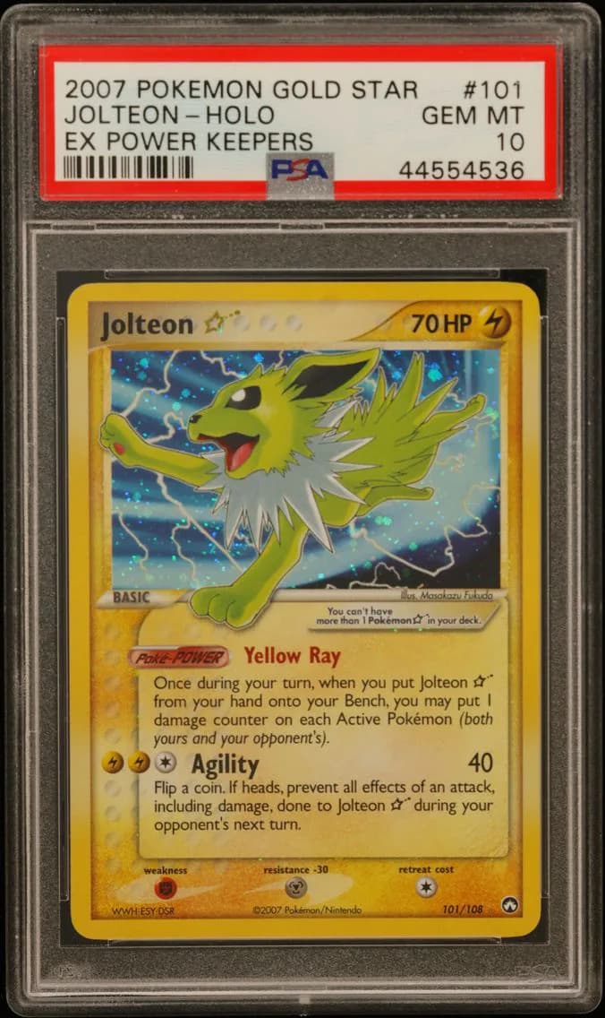 Jolteon-Holo Gold Star, PSA 10