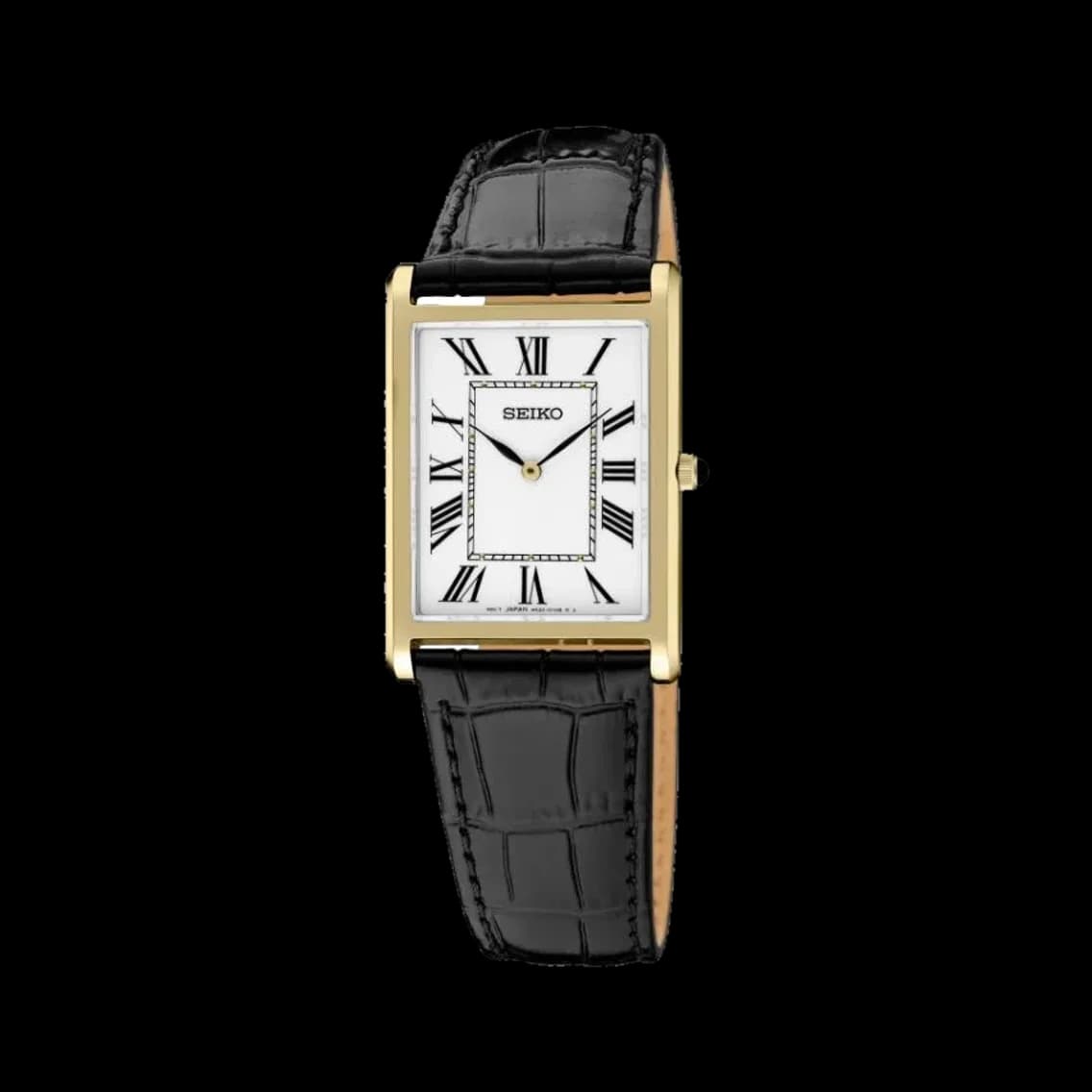 Seiko SWR104 Essentials Gold-Tone 39mm - White on Leather Strap, TEDDY BALDASSARRE 10