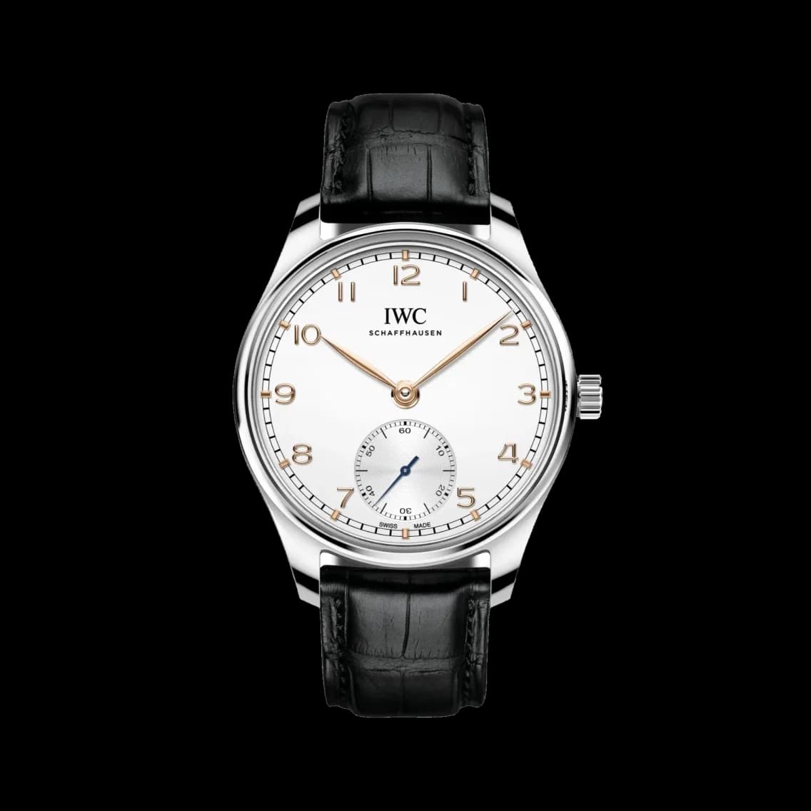 IWC Portugieser Automatic 40mm - Silver w/ Black Accents on Leather Strap, TEDDY BALDASSARRE 10
