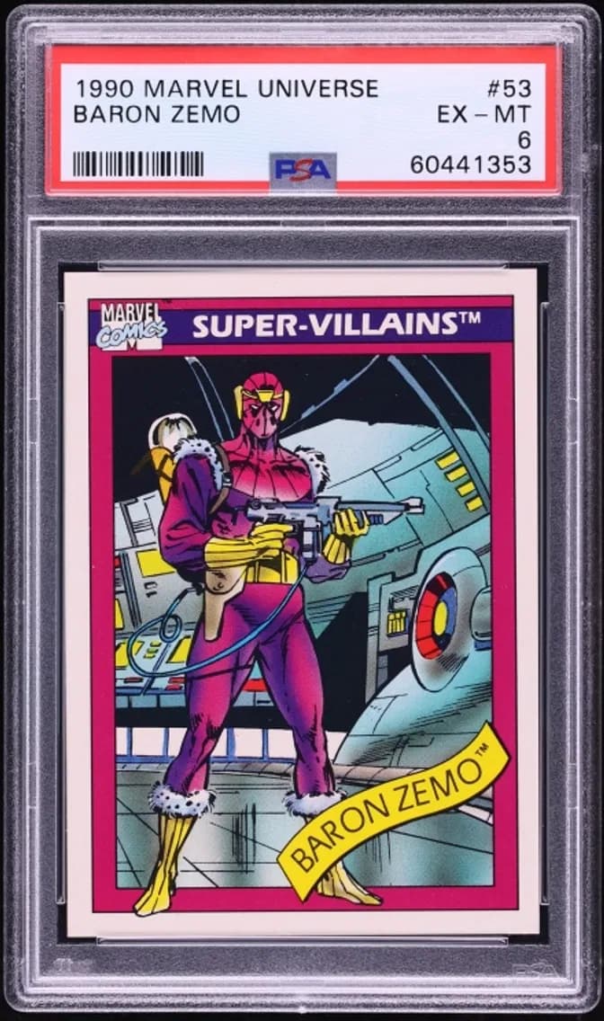 Impel Marvel Universe Baron Zemo EXMT, PSA 6
