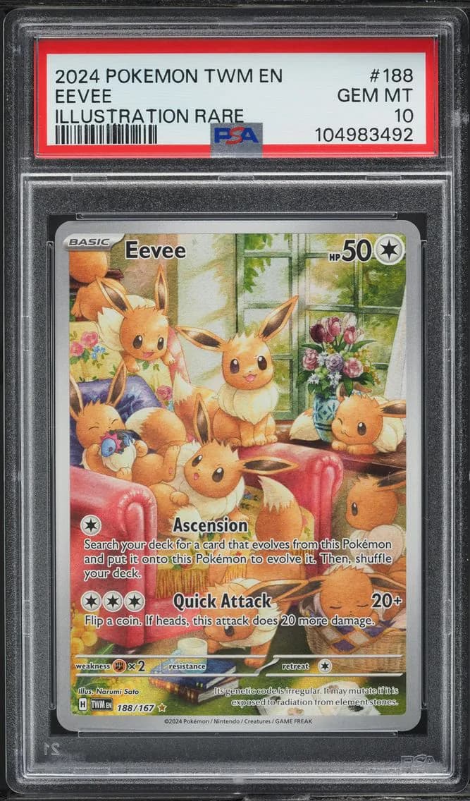 SCARLET & VIOLET TWILIGHT MASQUERADE IR EEVEE, PSA 10
