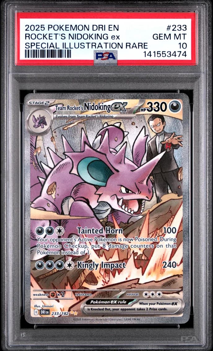 Team Rocket's Nidoking EX, PSA 10