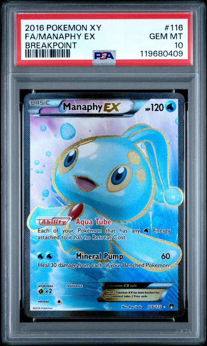 Full Art/Manaphy EX, PSA 10