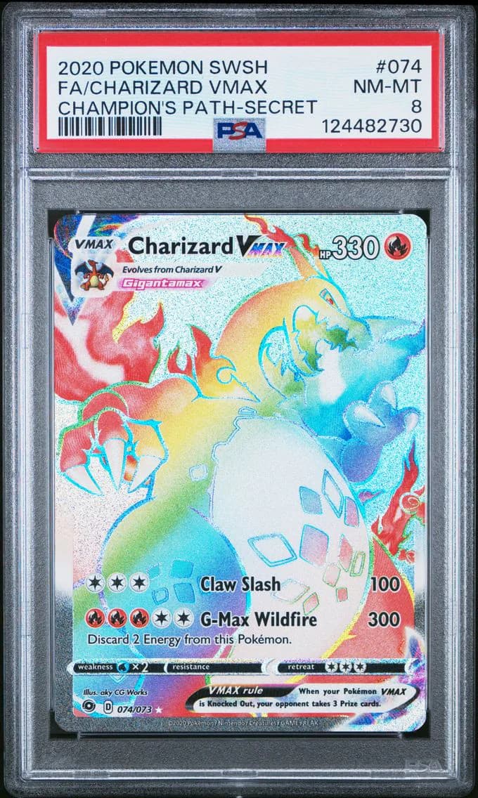 Full Art/Charizard Vmax, PSA 8