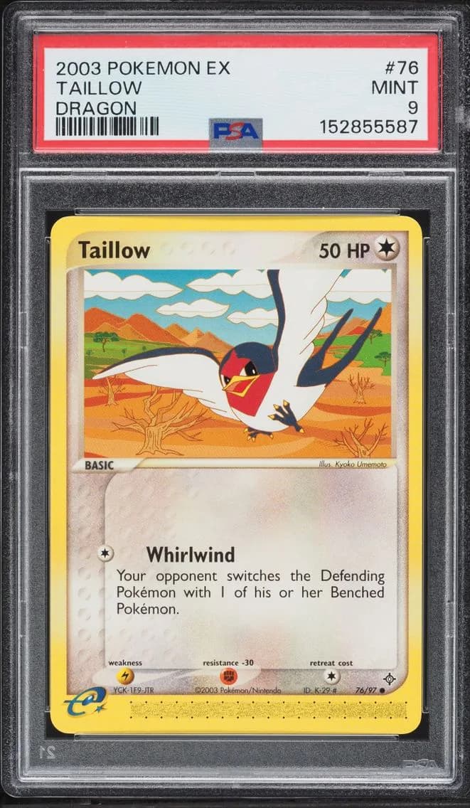 Pokemon EX Dragon Taillow #76, PSA 9