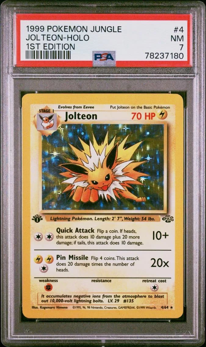 Jolteon-Holo 1st Edition, PSA 7