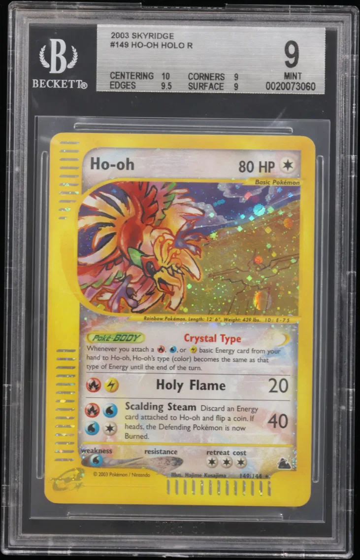 Ho-Oh HOLO R BGS 9 -e Skyridge, BGS 9