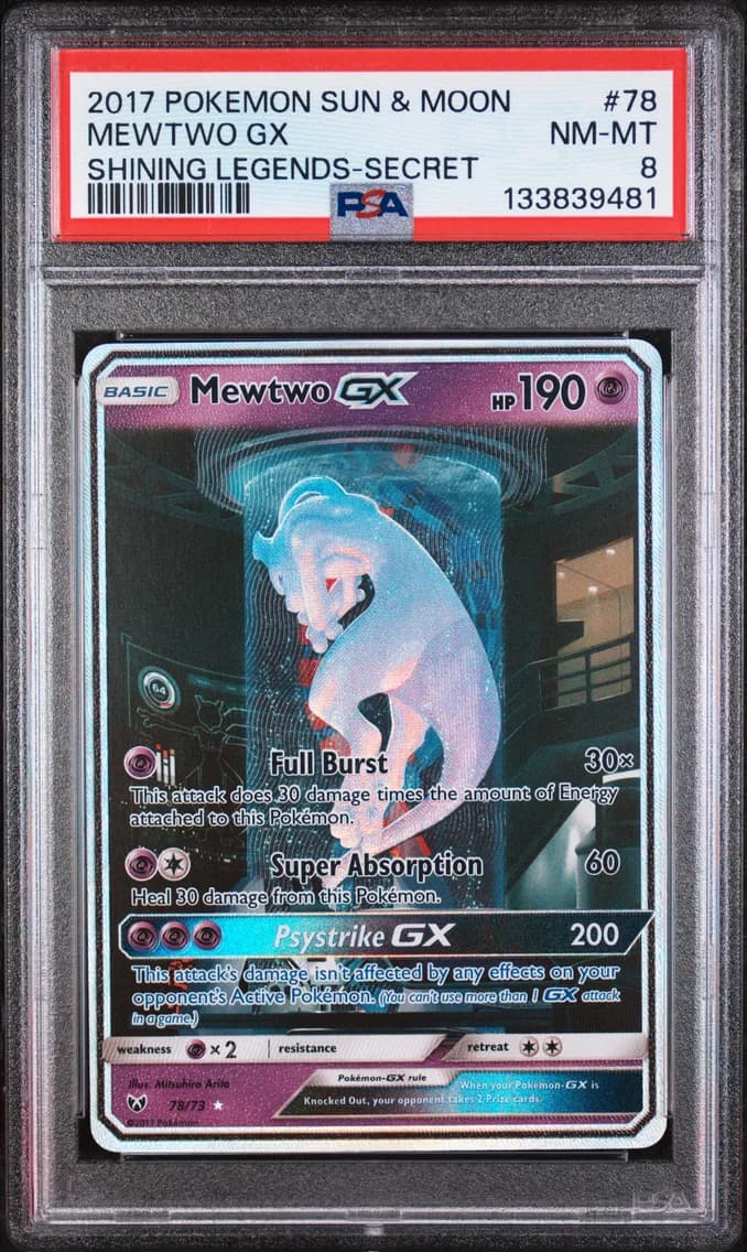 Mewtwo GX, PSA 8