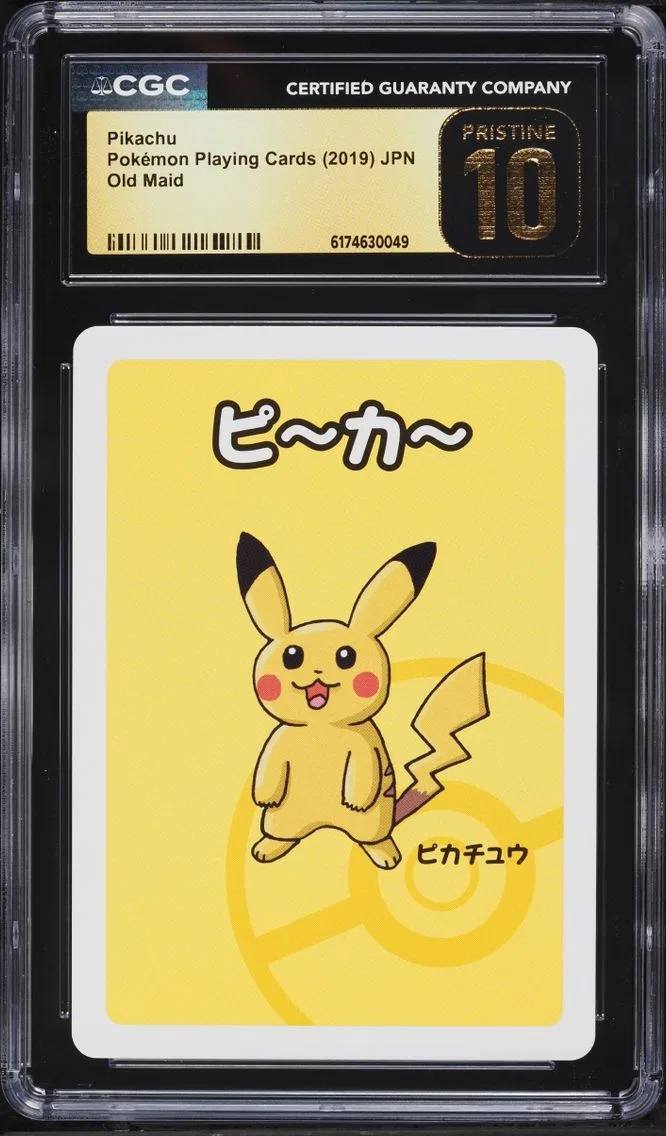 Pokemon Japanese Playing Cards Old Maid Pikachu, CGC Pristine 10