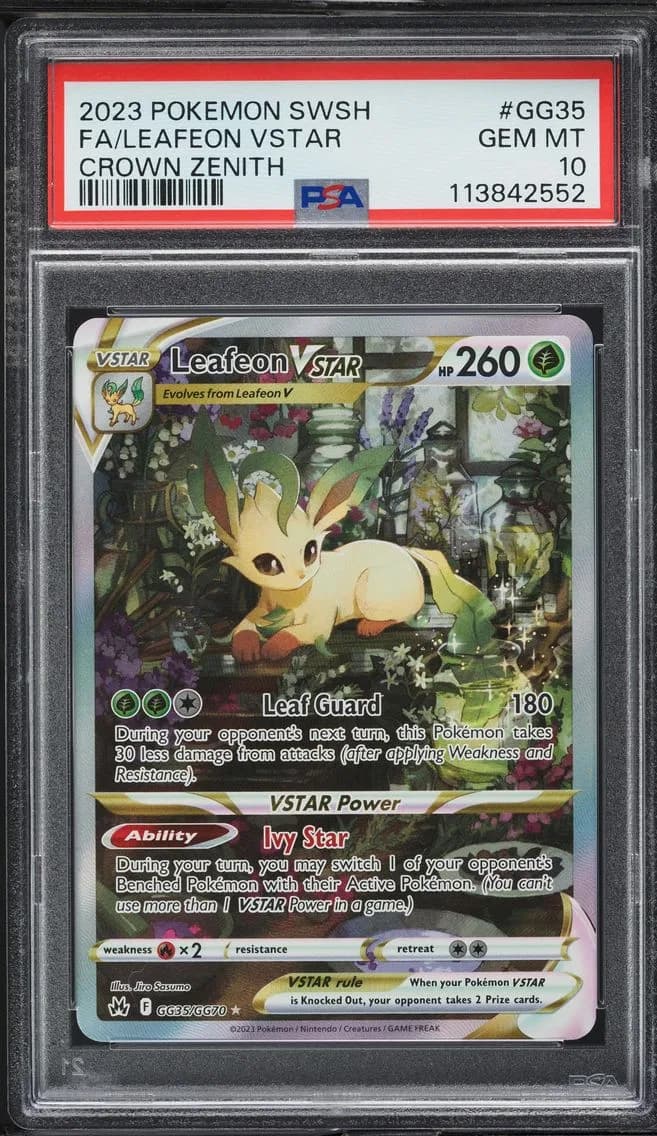 Full Art/Leafeon Vstar, PSA 10