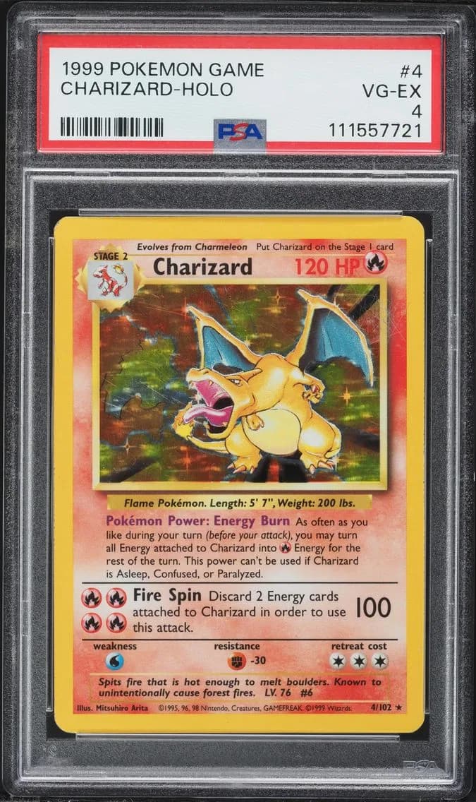 Charizard-Holo, PSA 4