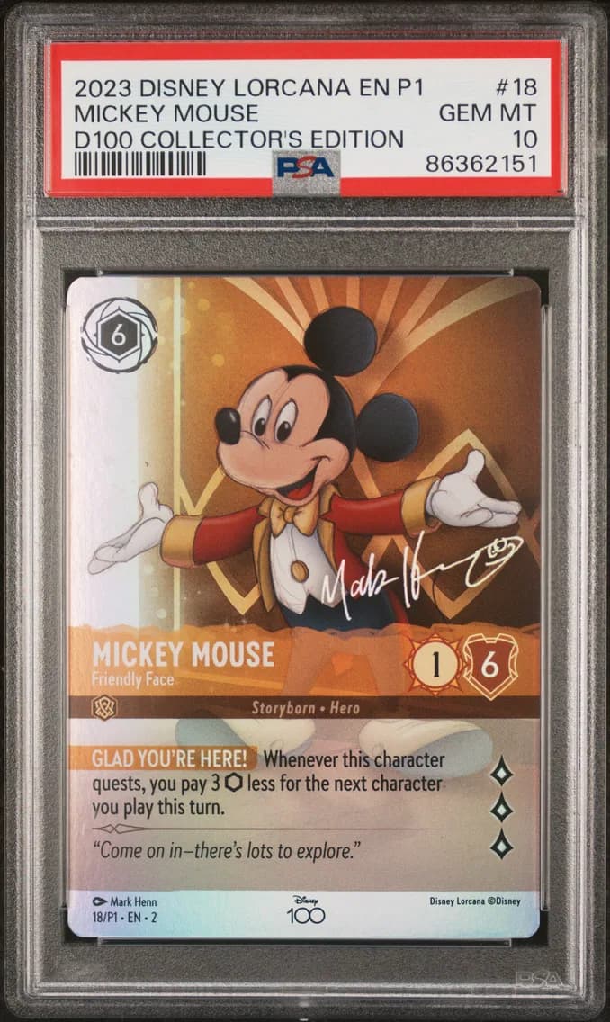 Mickey Mouse - Friendly Face, PSA 10