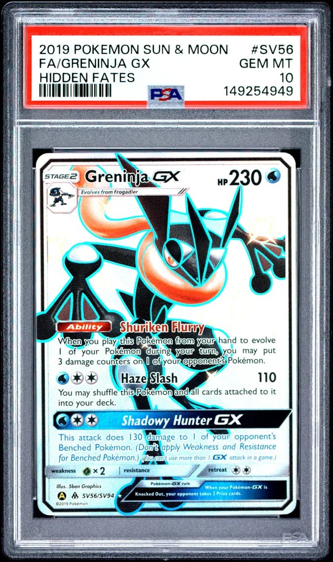 Full Art/Greninja GX, PSA 10