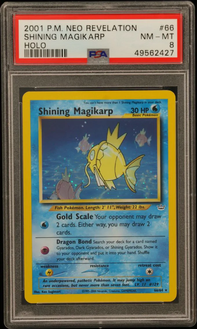 Shining Magikarp-Holo, PSA 8