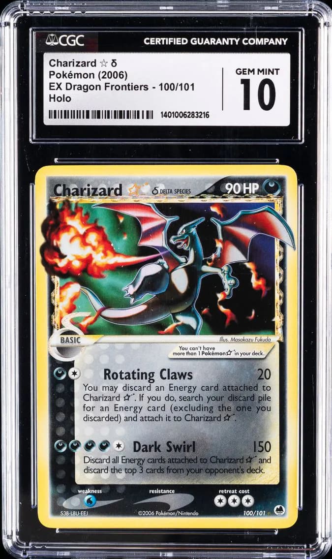 Charizard GOLD STAR, CGC 10