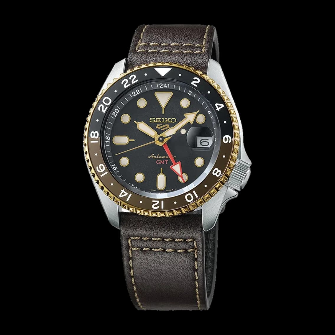 Seiko 5 Sports SKX GMT 42.5mm - Black on Leather Strap, TEDDY BALDASSARRE 10