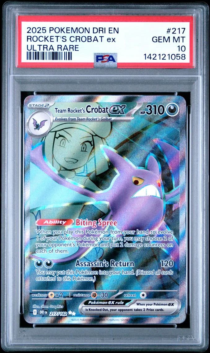 Team Rocket's Crobat EX, PSA 10