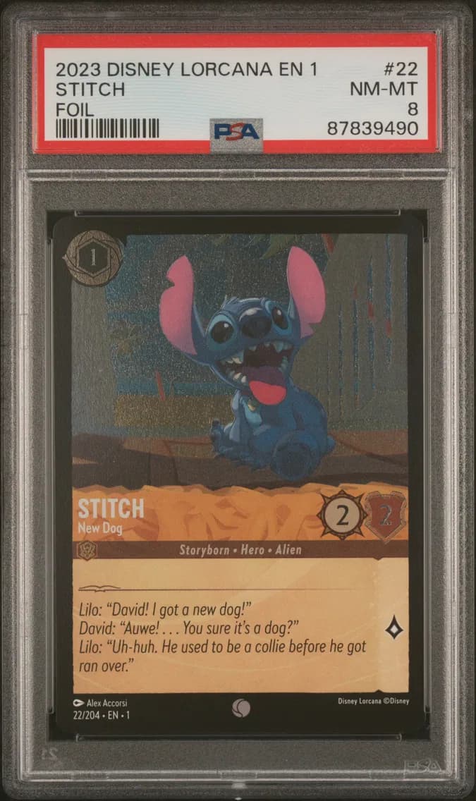Stitch - New Dog, PSA 8