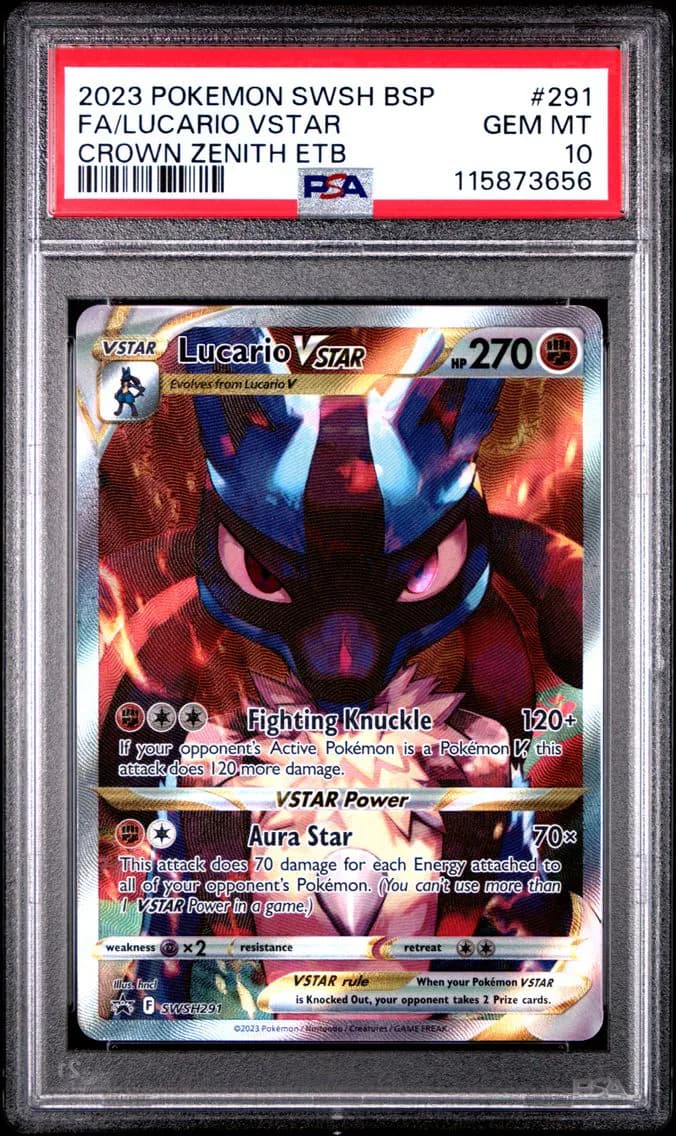 Full Art/Lucario Vstar, PSA 10