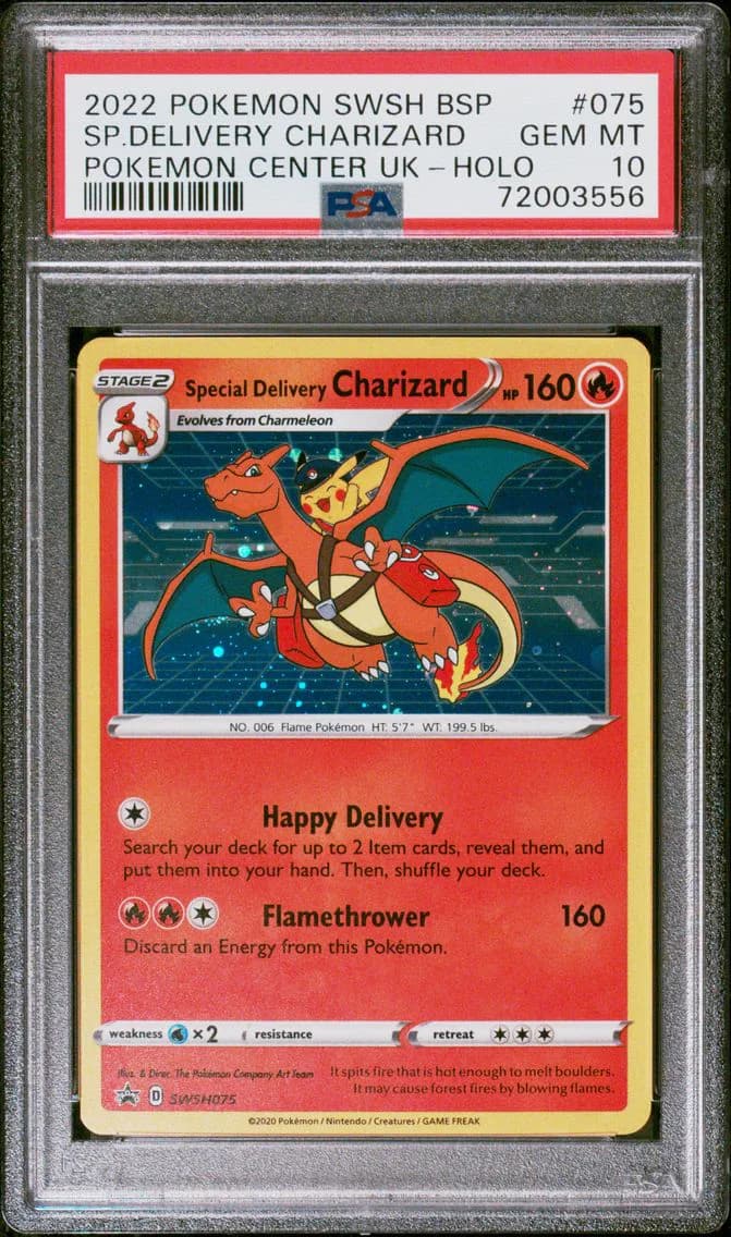 Special Delivery Charizard-Holo, PSA 10