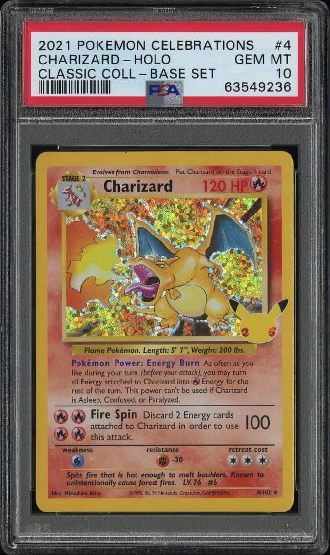 Charizard-Holo, PSA 10