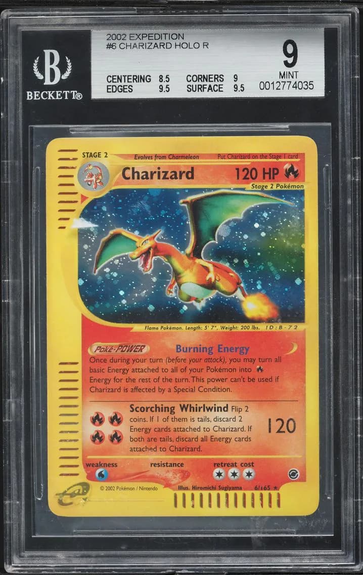 Charizard-Holo BGS 9 Expedition Pokemon, BGS 9