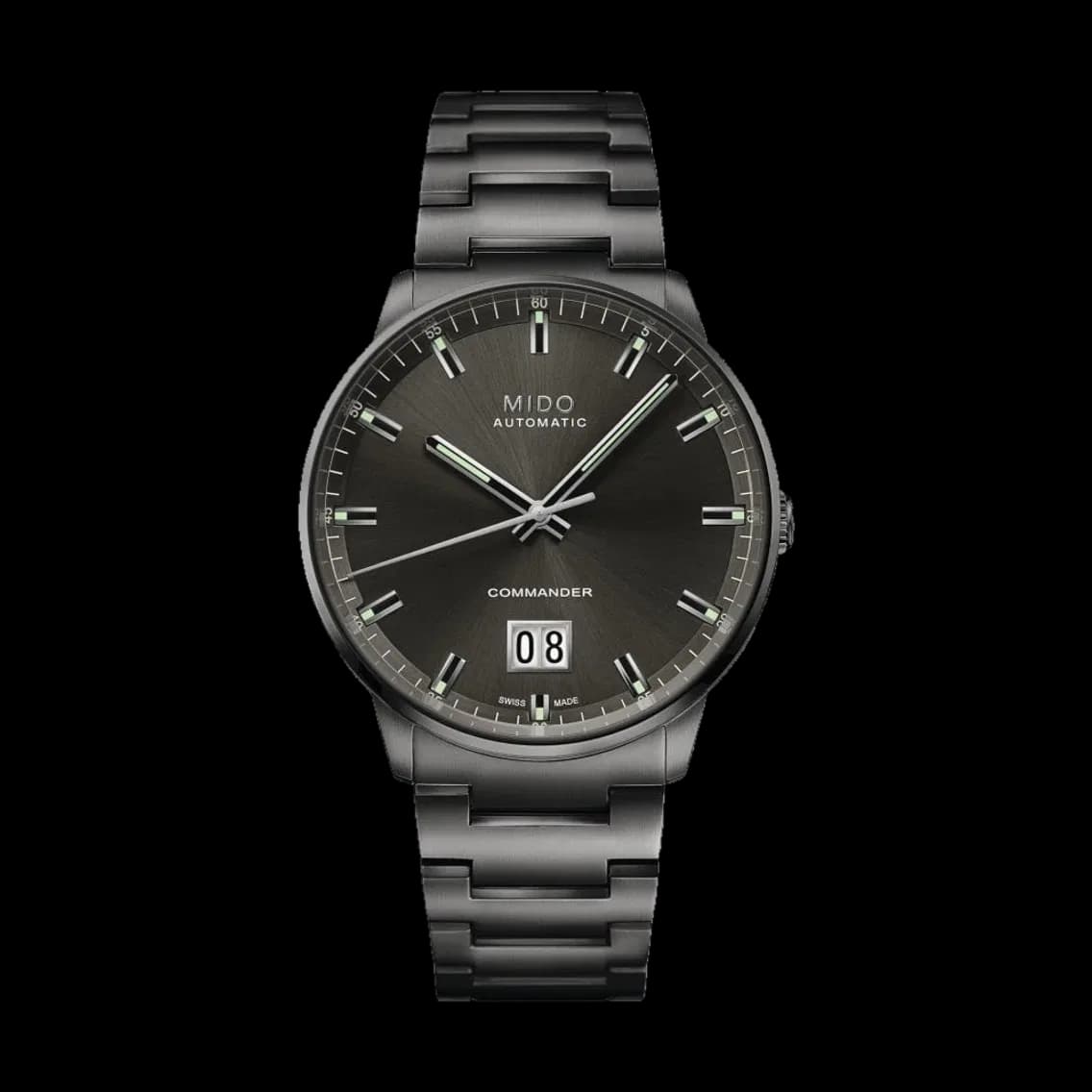 MIDO Commander Big Date Anthracite PVD 42mm - Anthracite on Bracelet, TEDDY BALDASSARRE 10