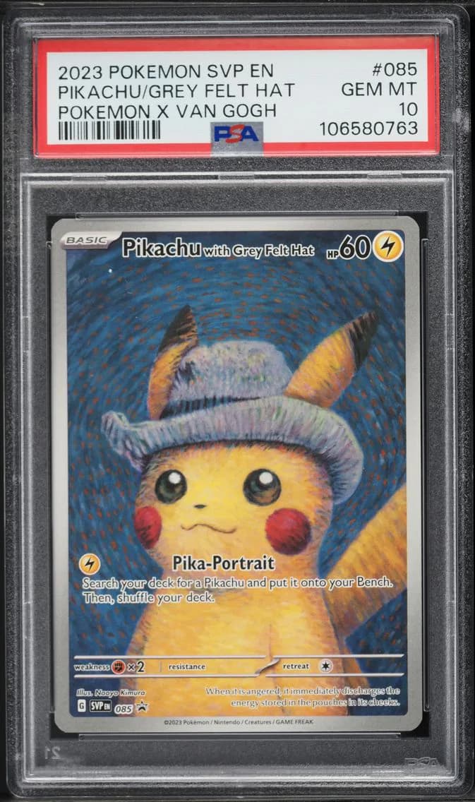 Pikachu With Grey Felt Hat, PSA 10