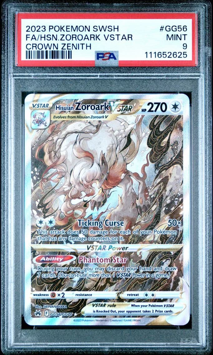 Full Art/Hisuian Zoroark Vstar, PSA 9