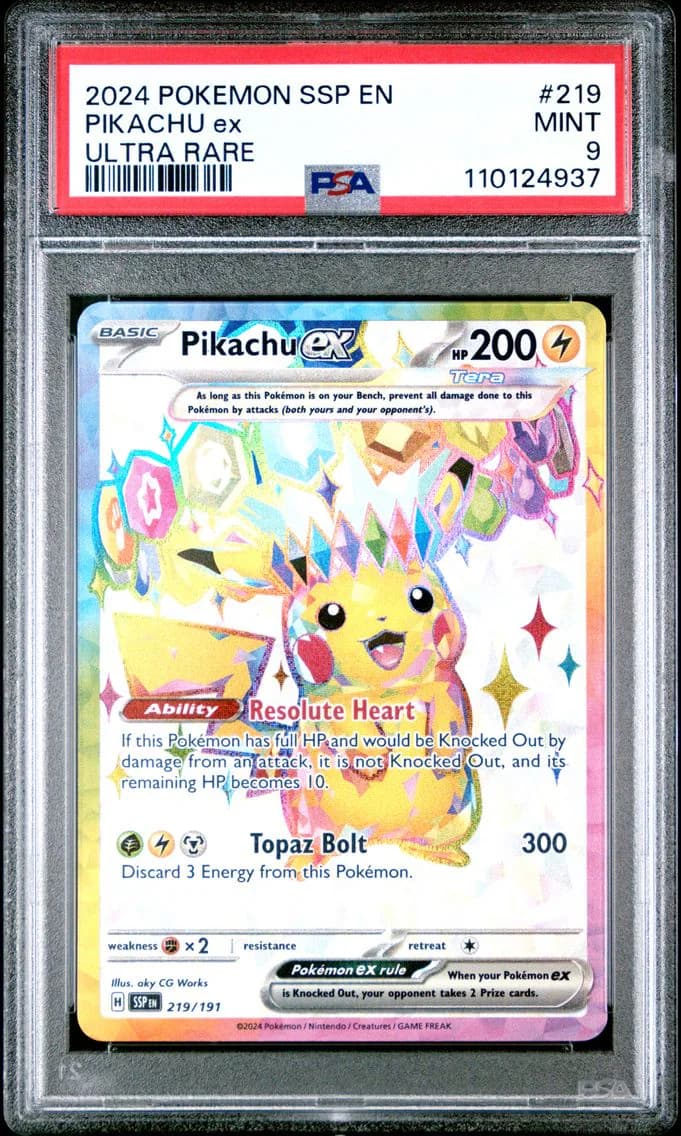 Pikachu EX, PSA 9