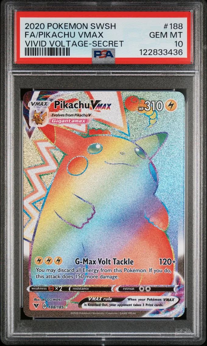 Full Art/Pikachu Vmax, PSA 10