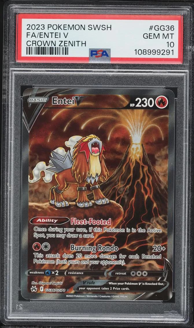 Full Art/Entei V, PSA 10