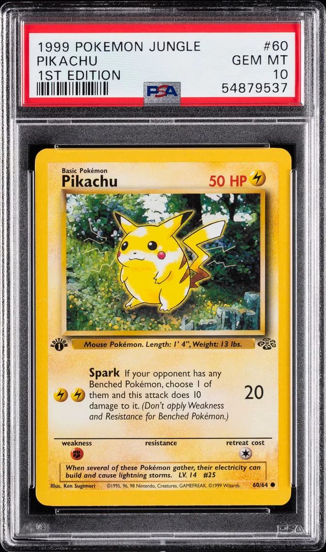 Pikachu 1st Edition, PSA 10