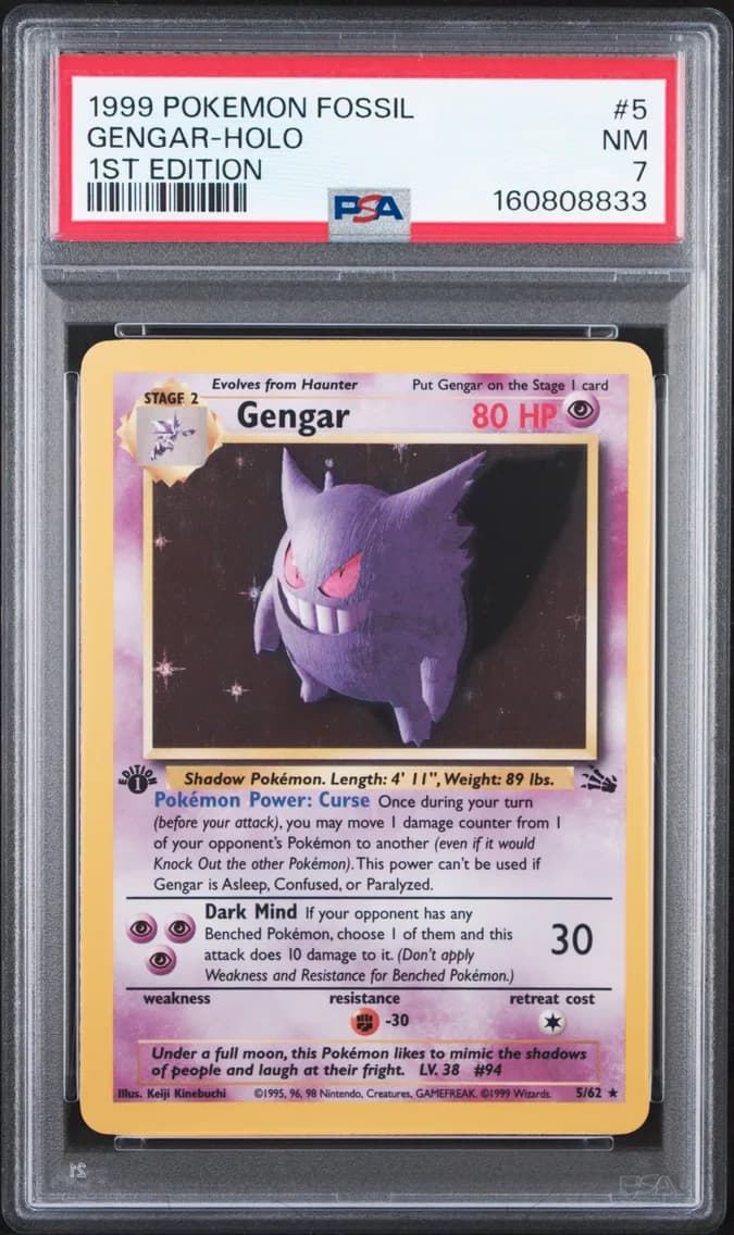 Gengar-Holo 1st Edition, PSA 7