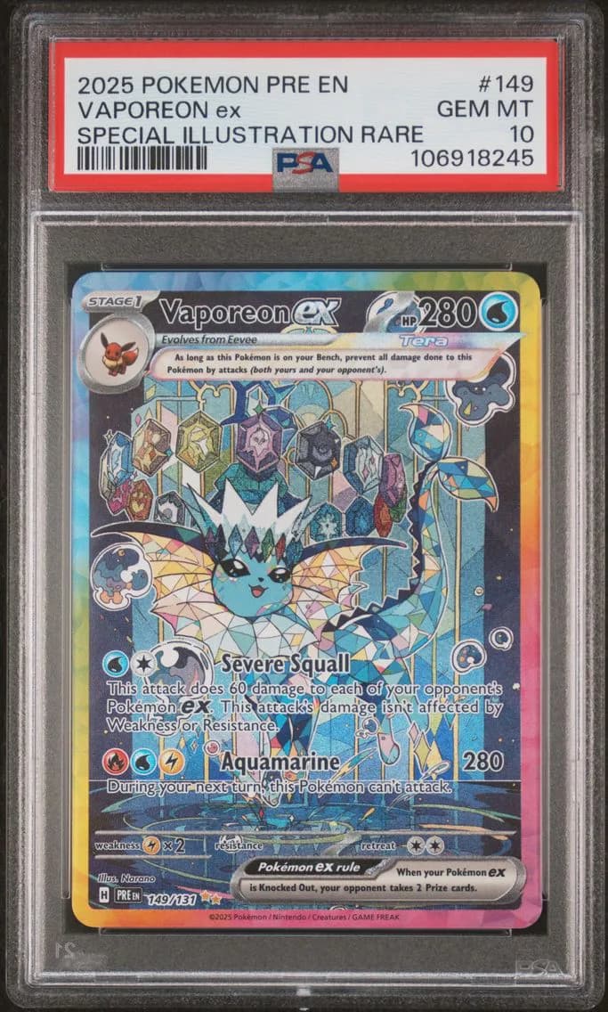 Vaporeon ex, PSA 10