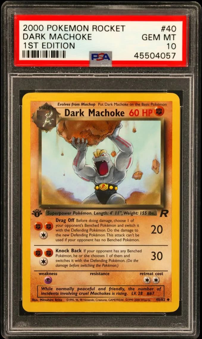 Dark Machoke 1st Edition, PSA 10
