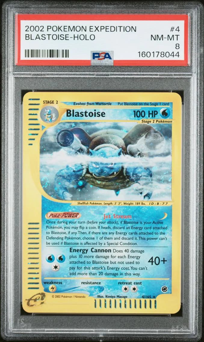 Blastoise-Holo, PSA 8